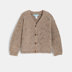 سترة دافئة بقماش تريكو لون...